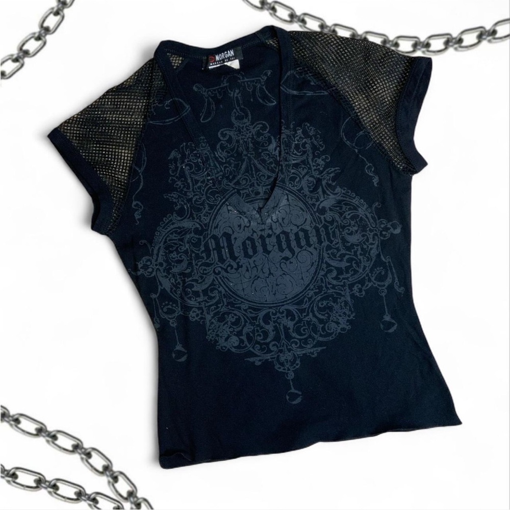 Morgan De Toi Deep V neck Ornate Top🏰